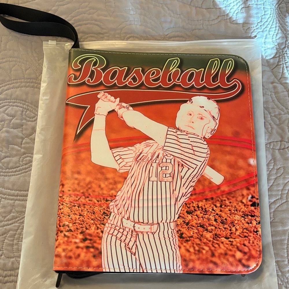 Baseball card binder holds 900 cards New! Baseball collector trading cards